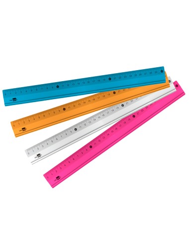 Regla liderpapel metalica aluminio 30 cm colores surtidos