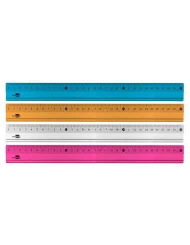 Regla liderpapel metalica aluminio 30 cm colores surtidos