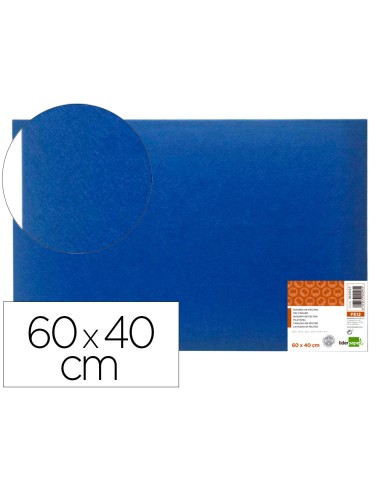 Tablero de anuncios liderpapel fieltro color azul 40x60 cm