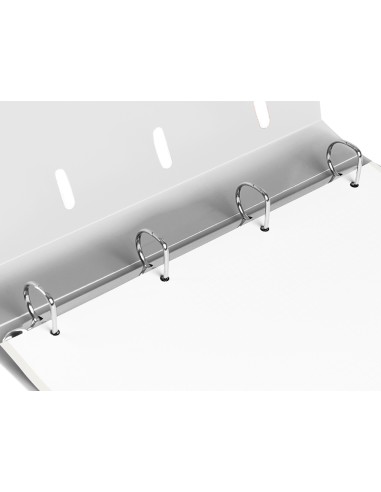 Carpeta con recambio liderpapel a4 cuadro 5mm 100 hojas 80g polipropileno 4 anillas mixtas 25mm transparente