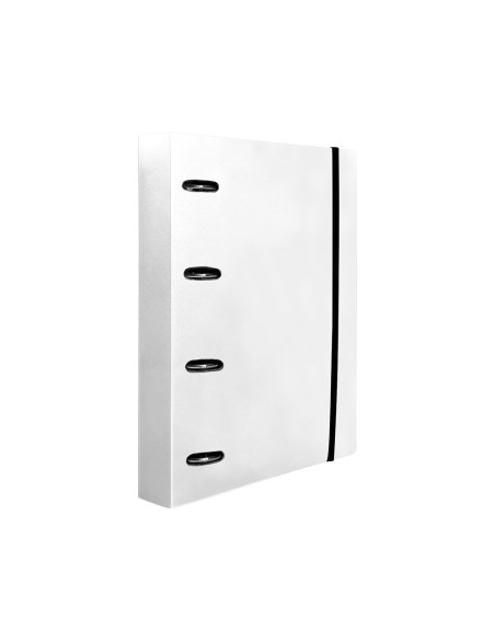 Carpeta con recambio liderpapel a4 cuadro 5mm 100 hojas 80g polipropileno 4 anillas mixtas 25mm transparente