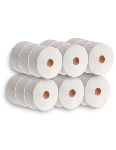 Papel higienico dahi jumbo 2 capas celulosa blanca 140 mt mandril 45 mm pack de 18 rollos
