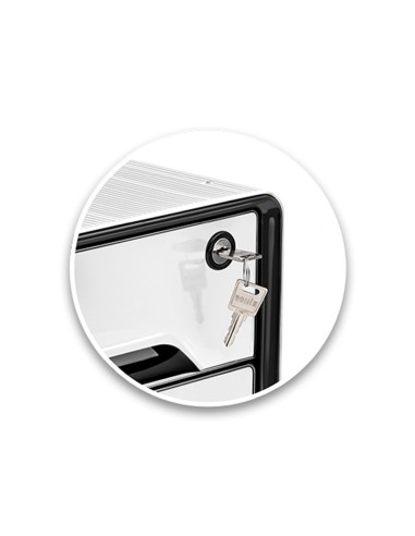 Fichero cajones de sobremesa cep smoove secure con cerradura 4 cajones color blanco negro 288x360x270 mm