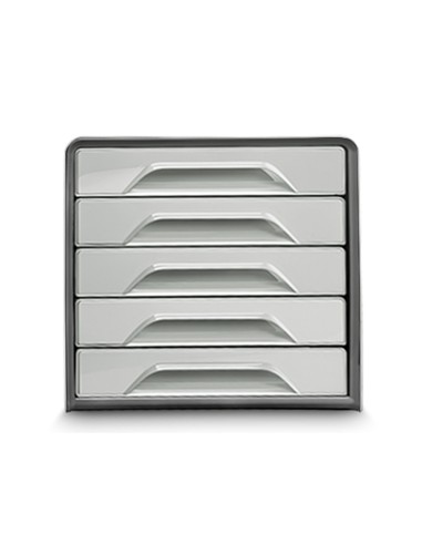 Fichero cajones de sobremesa cep smoove 5 cajones color gris 288x360x270 mm