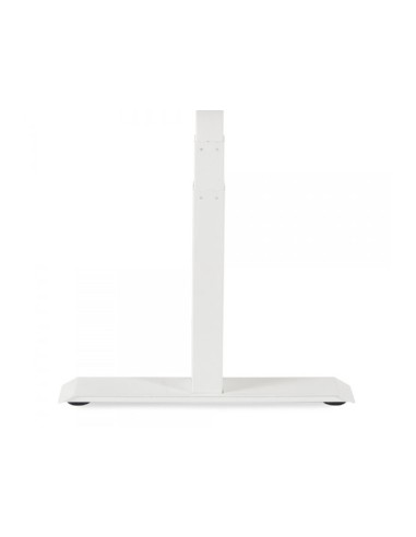 Mesa rocada regulable en altura electricamente hasta 129 cm estructura de acero tablero 180 cm color roble