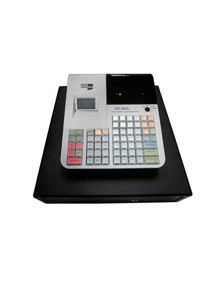 Registradora ecr sampos er 60 blanca 28 departamentos display vfd antireflejos conforme normativa factura