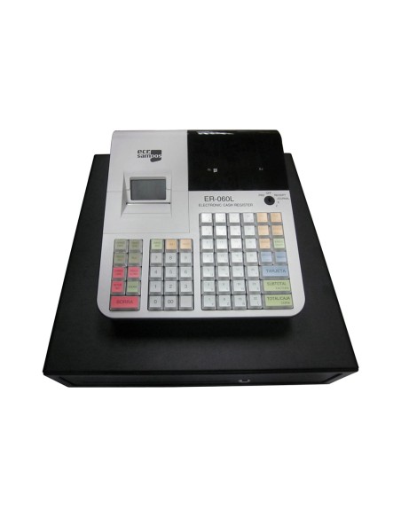 Registradora ecr sampos er 60 blanca 28 departamentos display vfd antireflejos conforme normativa factura