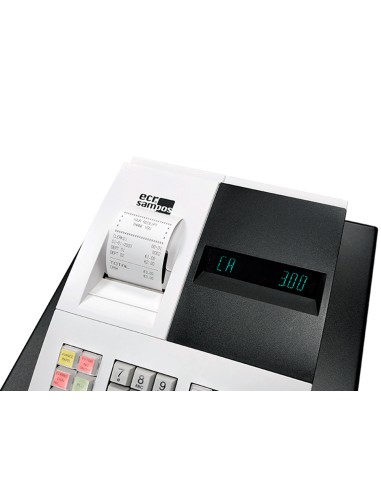 Registradora ecr sampos er 057 s blanca 14 departamentos display vfd antireflejos conforme