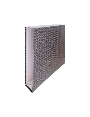 Caja archivador de palanca carton forrado elba folio lomo 65 mm negro