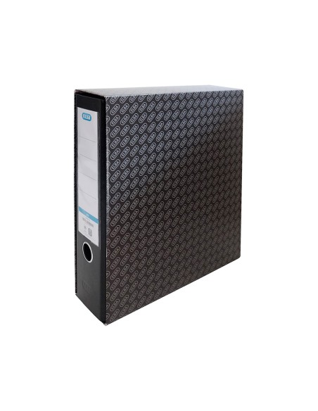 Caja archivador de palanca carton forrado elba din a4 lomo 85 mm negro