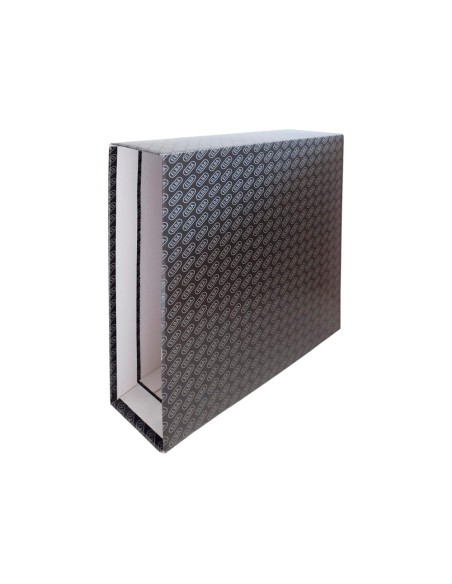 Caja archivador de palanca carton forrado elba din a4 lomo 85 mm negro