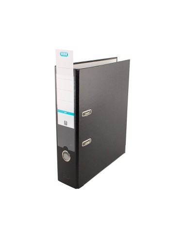 Archivador de palanca elba top carton compacto polipropileno con rado din a4 lomo de 80 mm negro