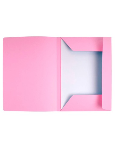 Subcarpeta cartulina con 3 solapas exacompta din a4 impresa rosa 210 gr