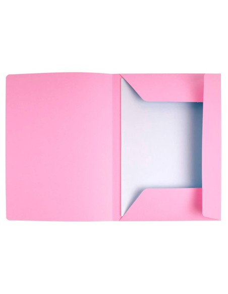 Subcarpeta cartulina con 3 solapas exacompta din a4 impresa rosa 210 gr