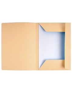 Subcarpeta cartulina con 3 solapas exacompta din a4 impresa crema 210 gr