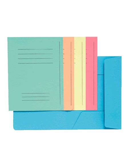 Subcarpeta cartulina con 3 solapas exacompta din a4 impresa azul claro 210 gr