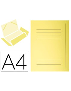 Subcarpeta cartulina con 3 solapas exacompta din a4 impresa amarillo canario 210 gr