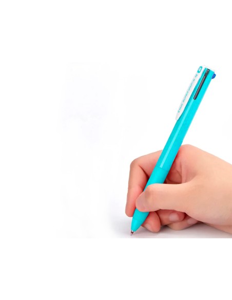 Boligrafo pilot super grip g 4 colores retractil sujecion de caucho tinta base de aceite cuerpo color azul