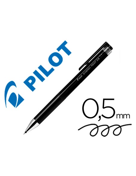 Boligrafo pilot synergy point retractil sujecion de caucho tinta gel 05 mm negro