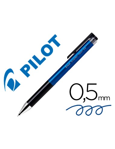 Boligrafo pilot synergy point retractil sujecion de caucho tinta gel 05 mm azul