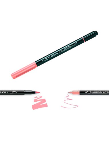 Rotulador lyra aqua brush acuarelable doble punta y pincel tonos pastel blister de 6 unidades surtidas