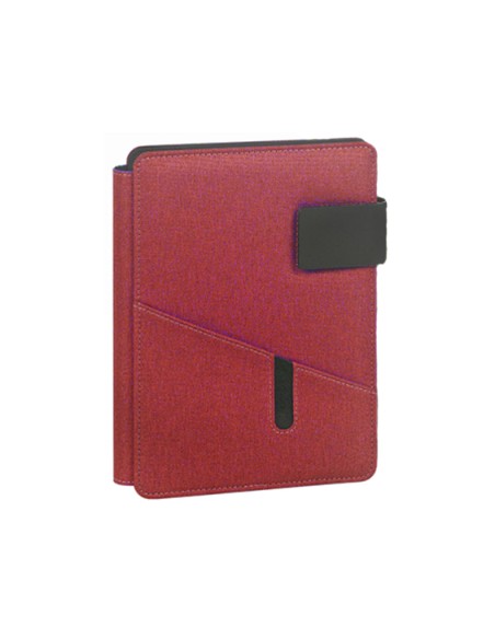 Portanotas carchivo venture din a5 con soporte smartphone cuaderno color rojo