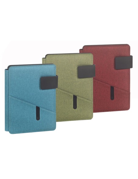 Portanotas carchivo venture din a5 con soporte smartphone cuaderno color rojo