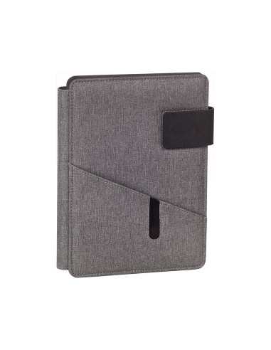 Carpeta portafolios carchivo venture din a5 con cuaderno y soporte smartphone color gris