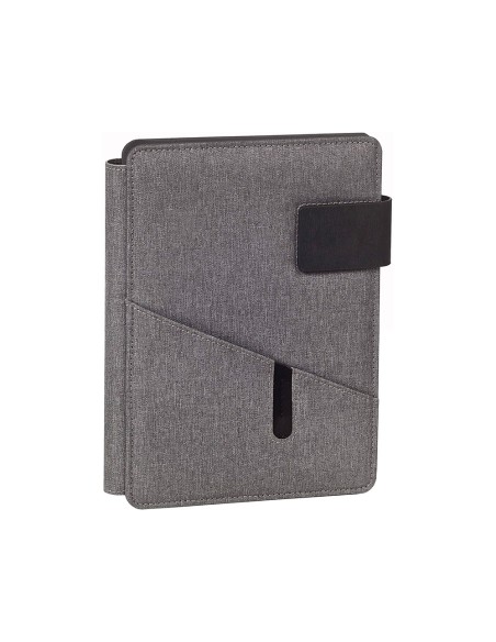 Carpeta portafolios carchivo venture din a5 con cuaderno y soporte smartphone color gris