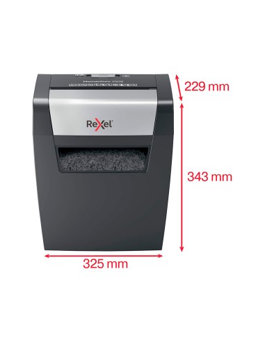 Destructora de documentos rexel momentum x308 capacidad de corte 8 hojas destruye grapas y clips 15 litros