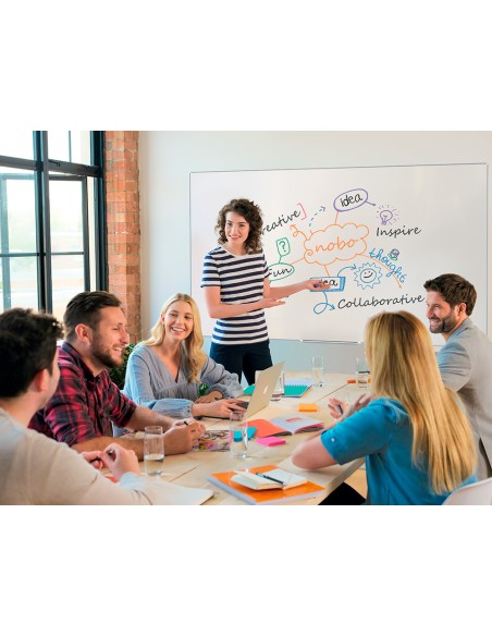 Pizarra blanca nobo ip pro 40 acero vitrificado magnetico 890x500 mm