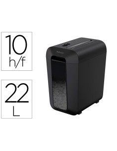 Destructora de documentos fellowes lx 65 capacidad de corte 10 hojas p4 destruye grapas clips y tarjetas