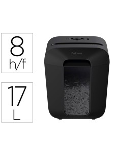 Destructora de documentos fellowes lx 45 capacidad de corte 8 hojas p4 destruye grapas clips y tarjetas