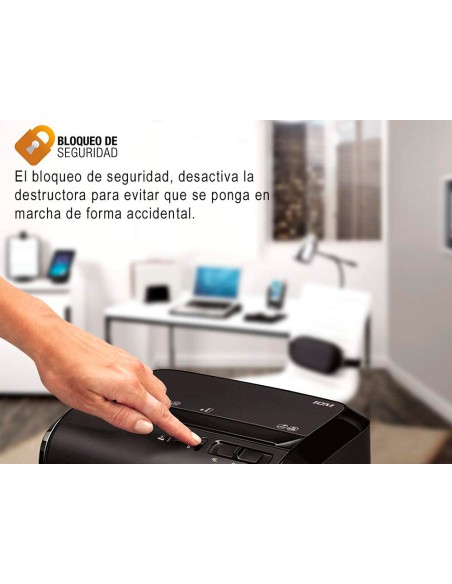 Destructora de documentos fellowes 10m capacidad de corte 10 h seguridad p5 destruye grapas y tarjetas de Destructora de documentos fellowes 10m capacidad de corte 10 h seguridad p5 destruye grapas y tarjetas de