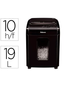 Destructora de documentos fellowes 10m capacidad de corte 10 h seguridad p5 destruye grapas y tarjetas de