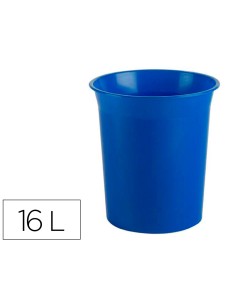 Papelera plastico archivo 2000 antimicrobiana sanitized plastico azul 18 litros 290x310 mm