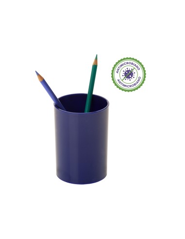 Cubilete portalapices archivo 2000 azul opaco plastico antimicrobiano diametro 75 mm alto 105 mm
