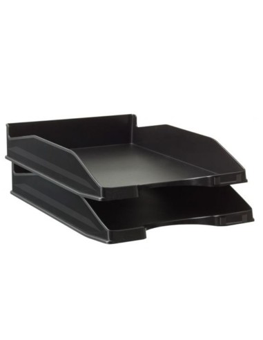 Bandeja sobremesa archivo 2000 antimicrobiana sanitized plastico negro apilable 3 posiciones para formatos din