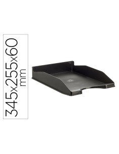 Bandeja sobremesa archivo 2000 antimicrobiana sanitized plastico negro apilable 3 posiciones para formatos din