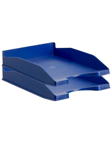 Bandeja sobremesa archivo 2000 antimicrobiana sanitized plastico azul apilable 3 posiciones para formatos din