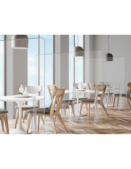 Pantalla de proteccion archivo 2000 de pie metacrilato transparente 750x1400 mm