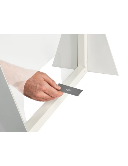 Pantalla de proteccion q connect carton formato vertical 70x100 cm