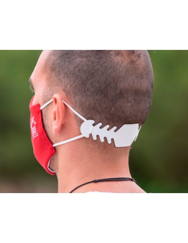 Ajustador salvaorejas mascarilla silicona flexible 3 posiciones ajuste color blanco 194x18 cm