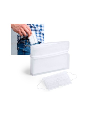 Portamascarilla polipropileno de bolsillo color blanco 85x6 cm