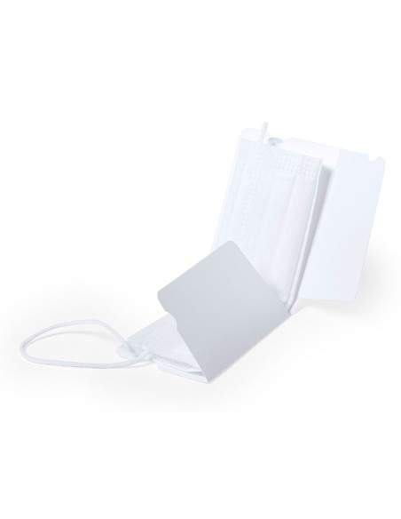 Portamascarilla polipropileno de bolsillo color blanco 85x6 cm