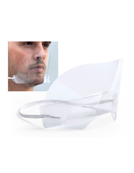 Pantalla protectora buconasal leiban con protector para barbilla material pet 17x85 cm