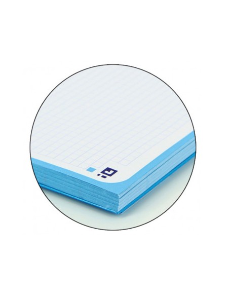 Recambio color 1 oxford din a4 80 hojas 90 gr cuadro 5 mm 4 taladros color turquesa