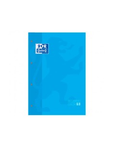 Recambio color 1 oxford din a4 80 hojas 90 gr cuadro 5 mm 4 taladros color turquesa