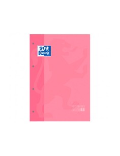 Recambio color 1 oxford din a4 80 hojas 90 gr cuadro 5 mm 4 taladros color rosa chicle