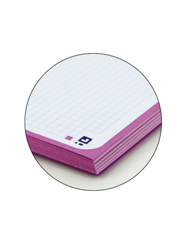 Recambio color 1 oxford din a4 80 hojas 90 gr cuadro 5 mm 4 taladros color morado